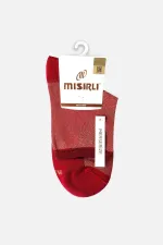 Mısırlı Kadın Merserize Tekli Soket Çorap Kırmızı
