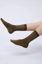 Mısırlı Kadın Modal Tekli Soket Çorap Haki