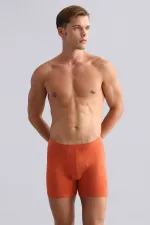 Mısırlı BAMBOO ZEUS Regular Fit Long Boxer Shorts Rust Red