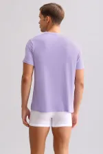 Mısırlı ORGANIC Cotton ZEUS LUXURY Regular Fit Crew Neck Undershirt/T-Shirt Purple