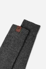 Mısırlı Erkek Kuzu Yünü (Lambswool) Tekli Soket Çorap Füme