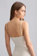 Body à fines bretelles SNAP en modal égyptien TENCEL SNAP, écru