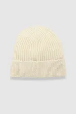 Mısırlı Unisex Yün Atkı Bere Takımı - Roseluis Ekru