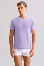 Mısırlı ORGANIC Cotton ZEUS LUXURY Regular Fit Crew Neck Undershirt/T-Shirt Purple