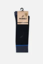 Chaussettes égyptiennes pour homme en coton éponge, coloris bleu marine
