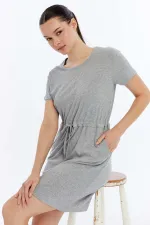 Mısırlı Ribbed Dress Grey Melange