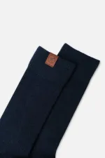 Mısırlı Erkek Kuzu Yünü (Lambswool) Tekli Soket Çorap Lacivert