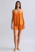 Kadın Modal İnce Askılı Pijama Üst Pas Kırmızı