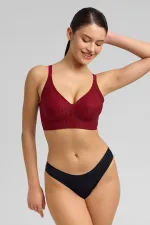 Soutien-gorge Ghost rayé pour femme, bordeaux
