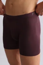 Mısırlı BAMBOO ZEUS Regular Fit Long Boxer Shorts Purple