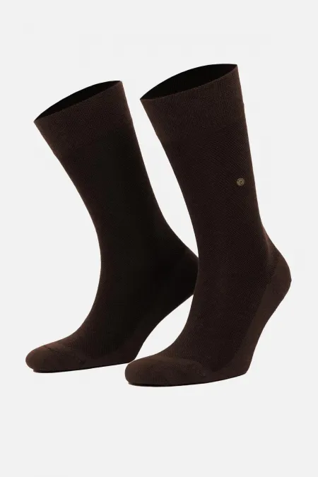 Chaussettes simples en coton biologique pour homme, marron, de fabrication égyptienne