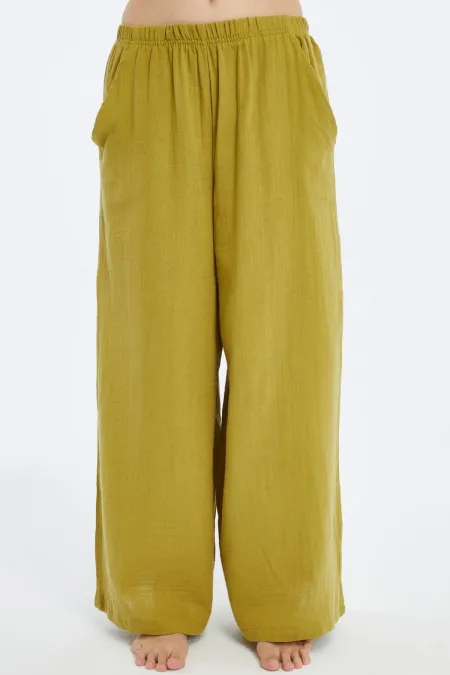 Mısırlı Muslin Cotton Trousers Green