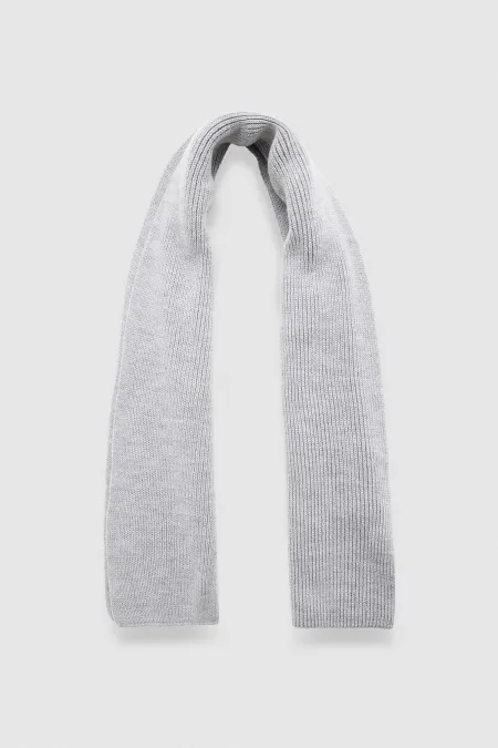 Mısırlı Unisex Yün Atkı Bere Takımı - Roseluis Açık Gri