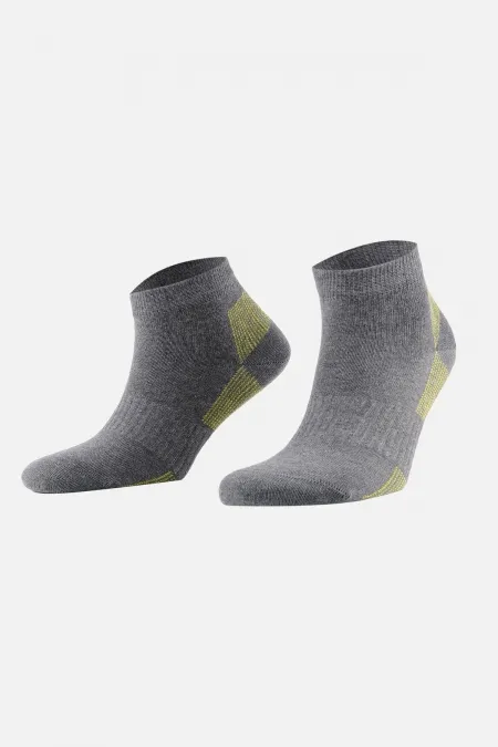 Mısırlı Unisex Coolmax 2 Pairs Special Packaged Short Ankle Socks Grey