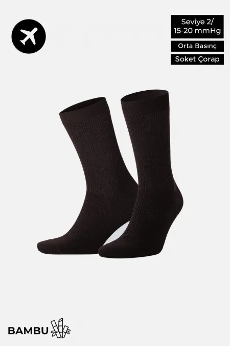 Egyptian Unisex Bamboo Flight and Pilot Socks with Special Tightening Technology, Brown Egyptian Unisex Bamboo Flight and Pilot Socks with Special Tightening Technology, Brown