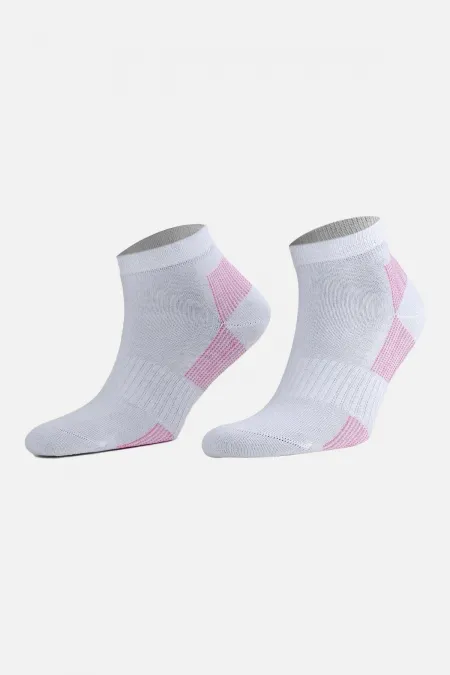 Mısırlı Unisex Coolmax 2 Pairs Special Packaged Short Ankle Socks White