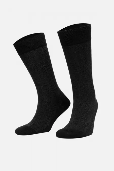Chaussettes simples en bambou noir pour homme, style égyptien