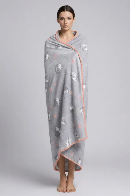 Couverture polaire égyptienne unisexe grise
