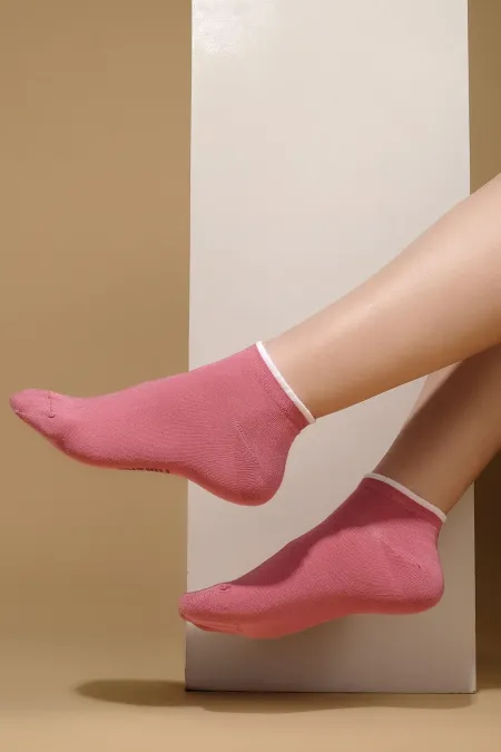 Mısırlı Kadın Modal Tekli Yazlık Sneaker Çorap Pembe