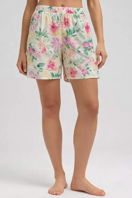 Short court à fleurs tissé multicolore pour femme égyptienne