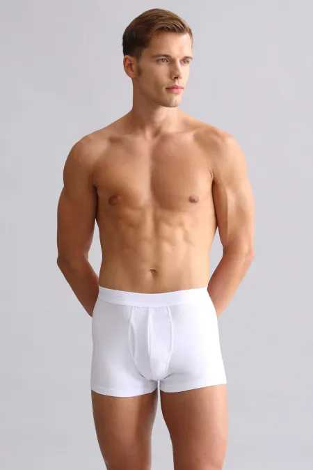 Boxer blanc SPARTACUS PLUS PERFORMANCE en coton biologique égyptien