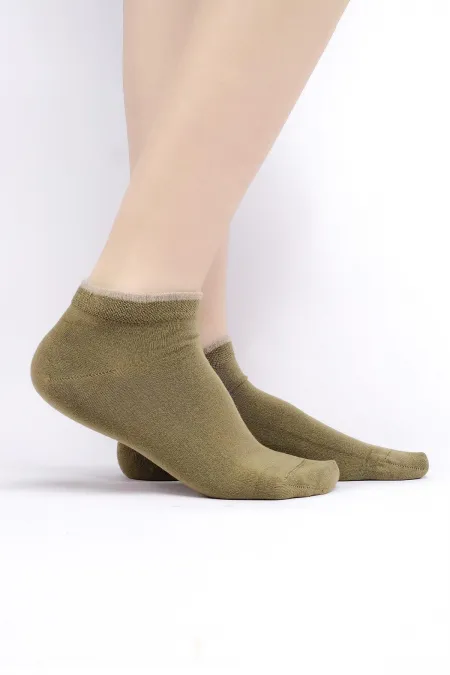 Mısırlı Kadın Modal Tekli Yazlık Sneaker Çorap Yeşil