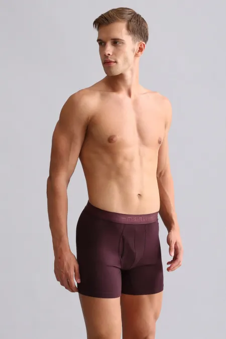 Boxer long SPARTACUS PLUS PERFORMANCE en coton biologique égyptien, violet