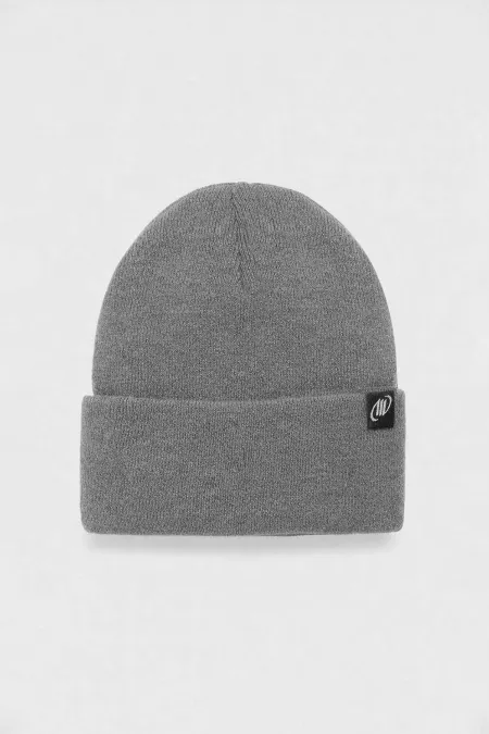 Mısırlı Unisex Yün Kıvrık Düz Bere - Javier Melanj Gri