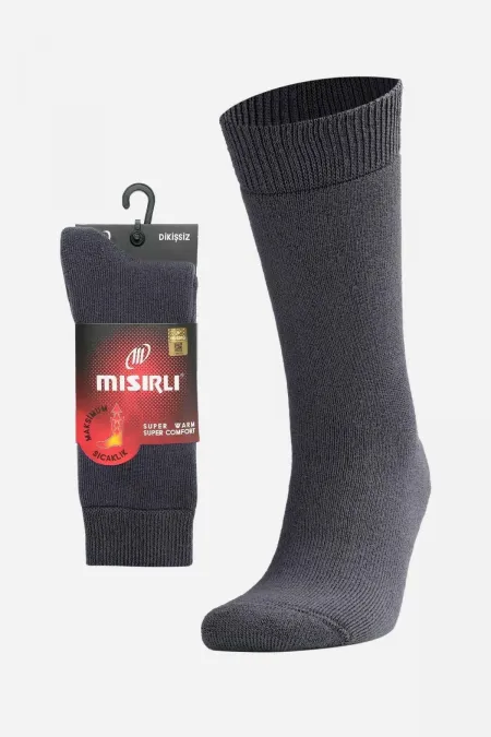 Chaussettes thermiques unisexes égyptiennes à une seule chaussette anthracite