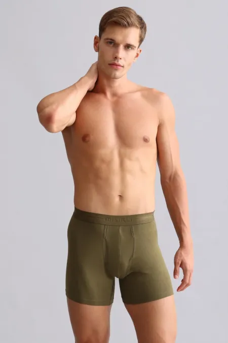 Modal By TENCEL SPARTACUS PLUS PERFORMANCE Long Boxer Dark Khaki (from Egypt)