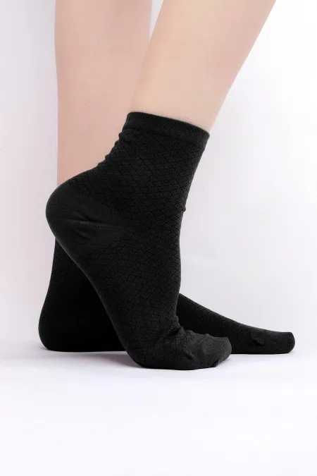 Chaussettes courtes d'été en bambou noir pour femmes égyptiennes