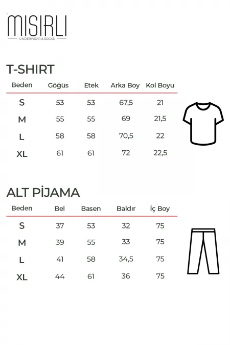 Ensemble pyjama en coton à manches courtes bleu marine