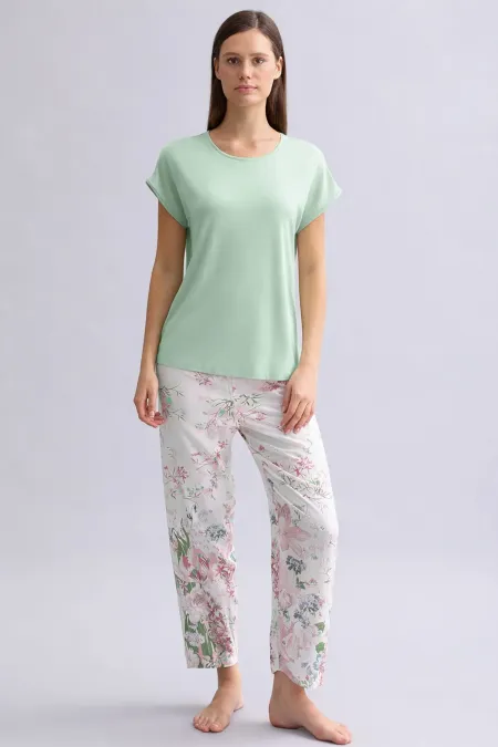 T-shirt à manches courtes en maille pour femme égyptienne, vert