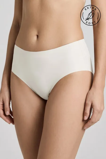 Egyptian Laser Cut High Waist Thong, Ecru