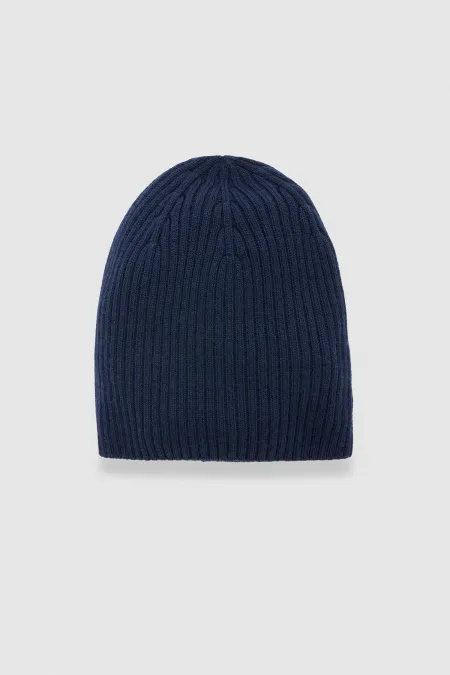 Bonnet uni en laine pour homme, style égyptien - Manuel bleu marine