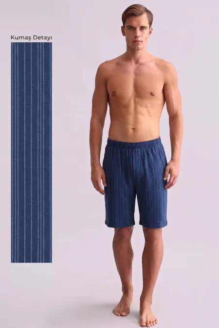 Egyptian Men's Bamboo Pajama Shorts Navy Blue