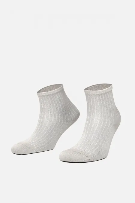 Mısırlı Women's Mercerized Single Socket Socks Light Grey
