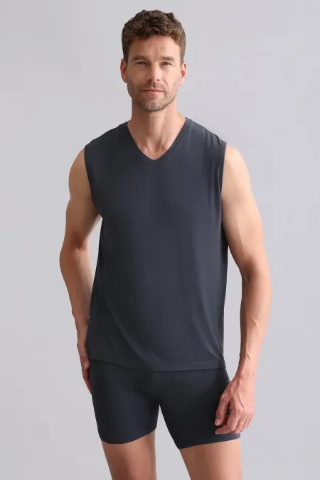 Mısırlı BAMBU ZEUS Regular Fit V Yaka Sporcu Atlet / T-Shirt Antrasit Mısırlı BAMBU ZEUS Regular Fit V Yaka Sporcu Atlet / T-Shirt Antrasit