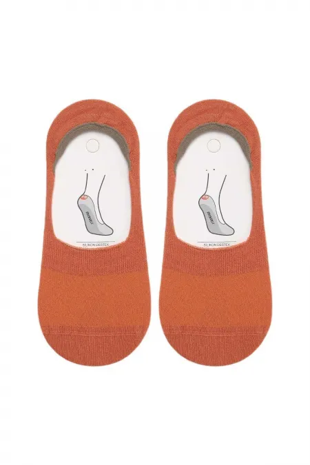 Mısırlı Kadın Bambu Tekli Yazlık Babet Çorap Kiremit