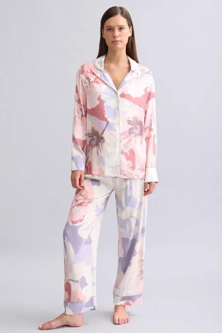 Mısırlı Kadın Bambu Pijama Altı Koyu Lila