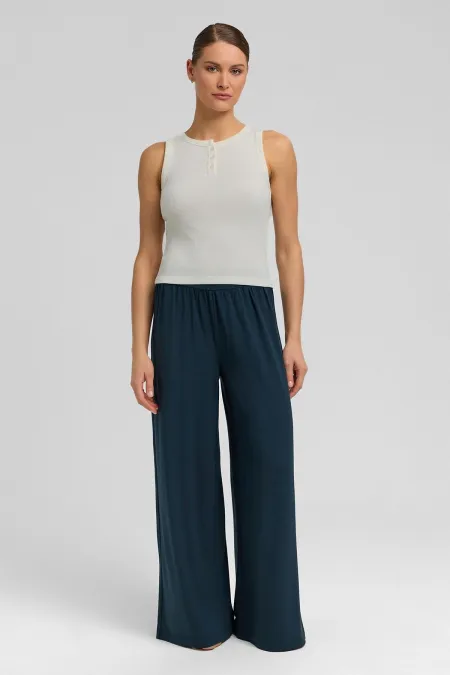 Mısırlı Kadın Pamuklu Kaşkorse Ön Patlı Atlet Ekru