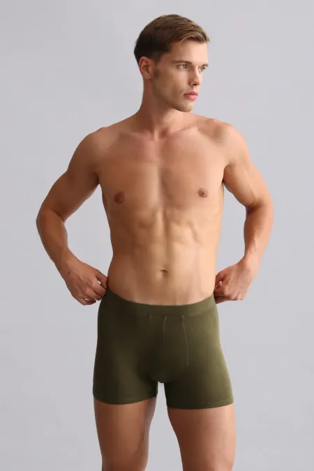 Boxer coupe classique en bambou égyptien ZEUS, kaki foncé