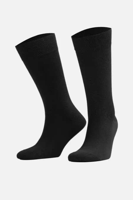 Chaussettes égyptiennes pour hommes, en modal, à une seule chaussette, noires