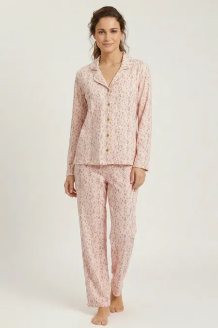 Kadın Tavşan Desenli Pijama Takımı AÇIK SARI