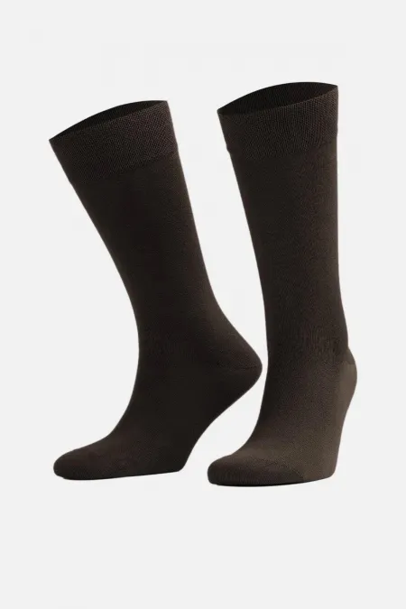 Mısırlı Erkek Modal Tekli Soket Çorap Kahverengi
