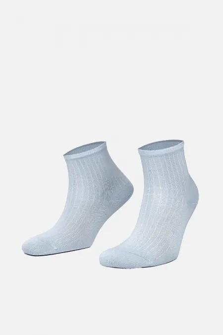 Mısırlı Women's Mercerized Single Socket Socks Light Blue