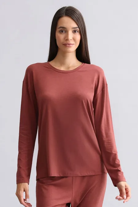 Mısırlı Kadın Bambu Sweatshirt Bordo Mısırlı Kadın Bambu Sweatshirt Bordo