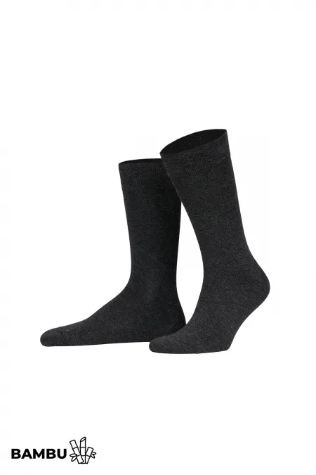 Mısırlı Erkek Bambu Ergonomik Tekli Soket Çorap Antrasit