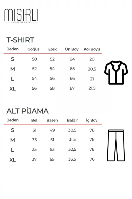 Pamuklu Kısa Kollu Gömlek Pantolon Takım Lacivert