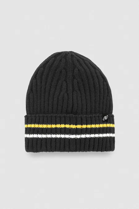 Bonnet rayé égyptien pour homme - Jess Anthracite